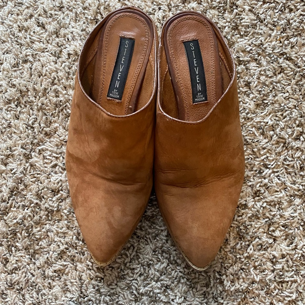 Steven by Steve Madden Brown Mules